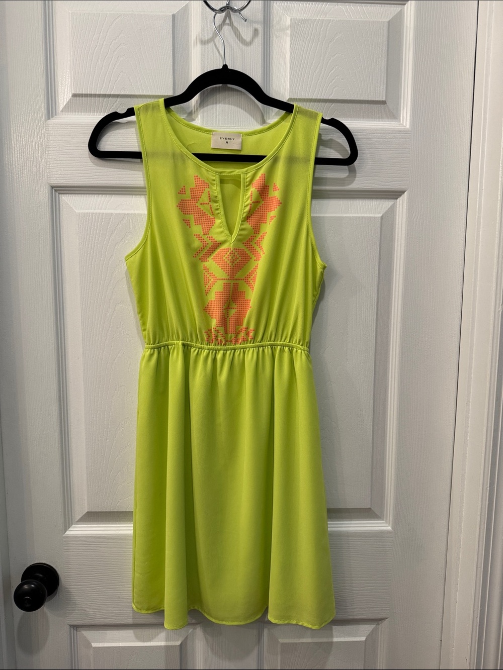 Everly Neon Lime mini dress